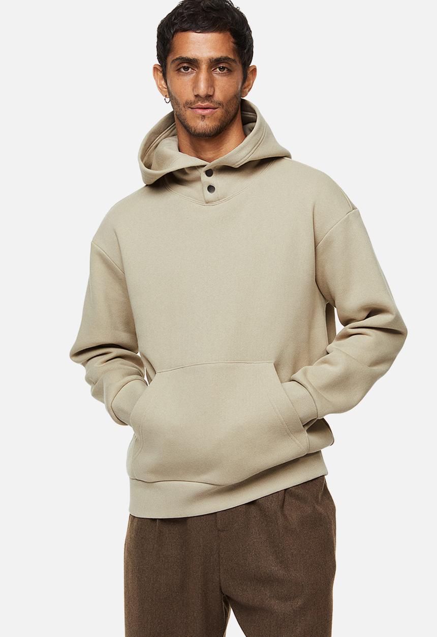 H&M - Relaxed fit hoodie - beige