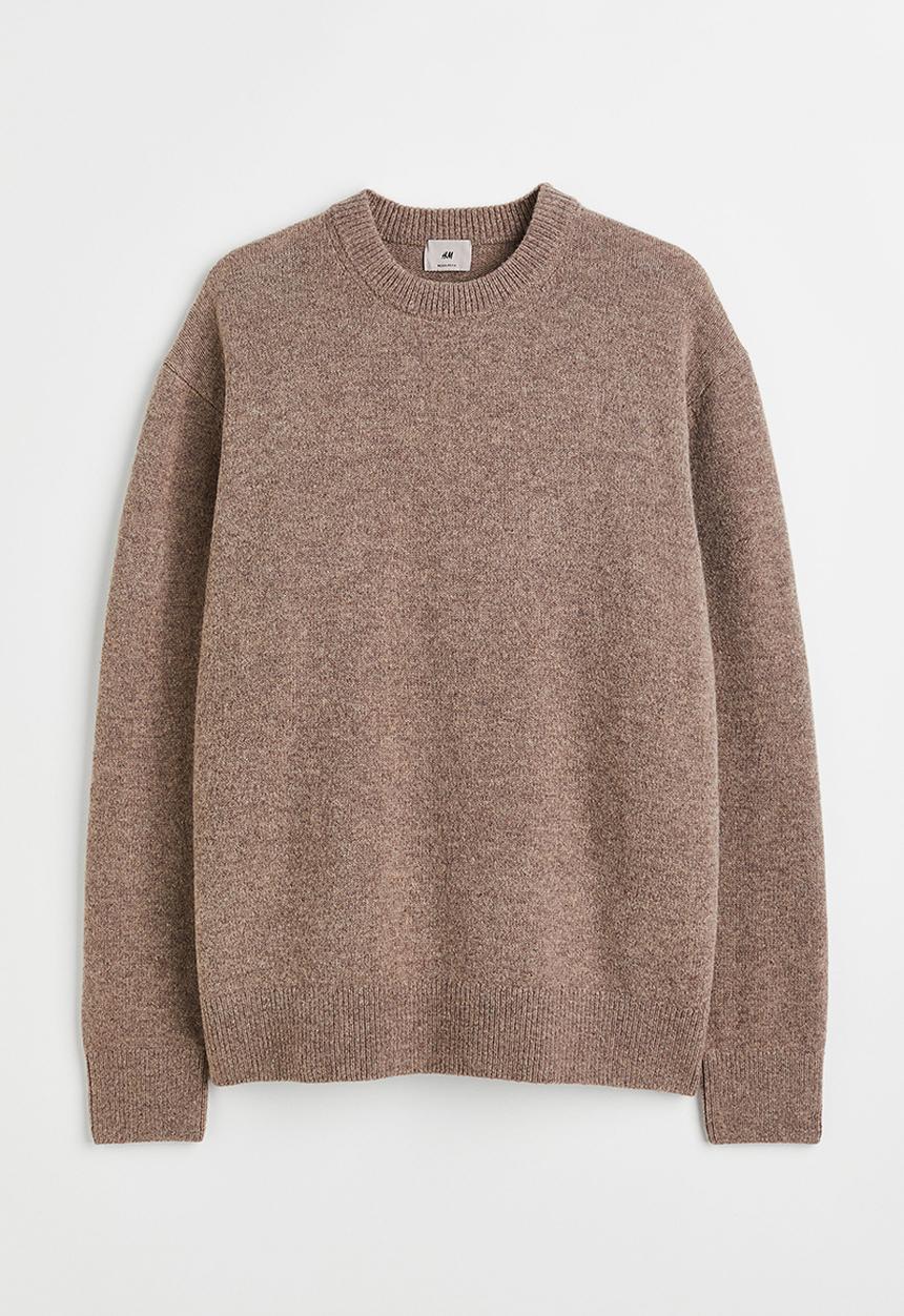 H&M - Regular fit wool jumper - beige marl