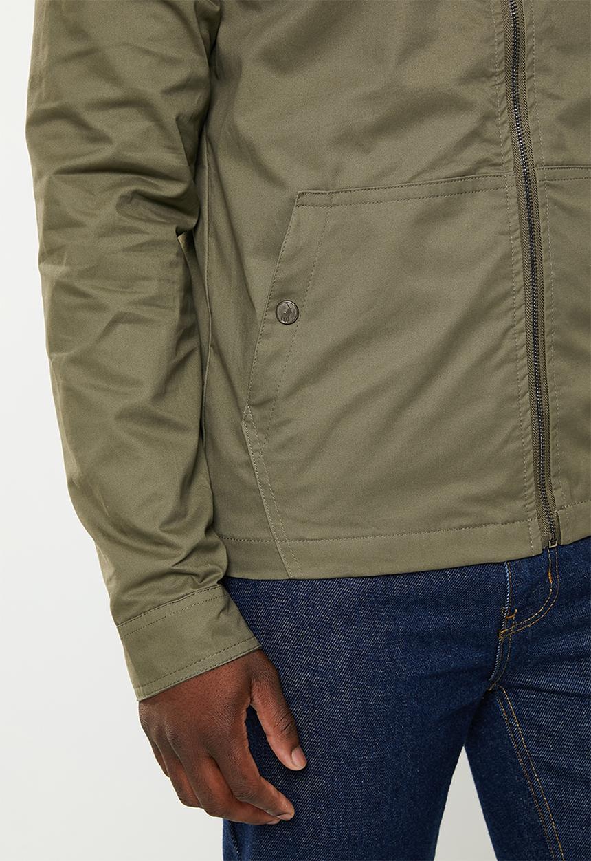 POLO - Mens funnel cotton harrington jacket - olive