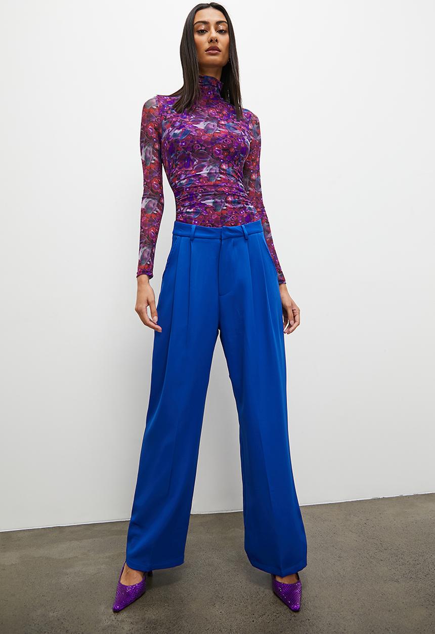 Superbalist - Printed mesh bodysuit - paintly watercolor