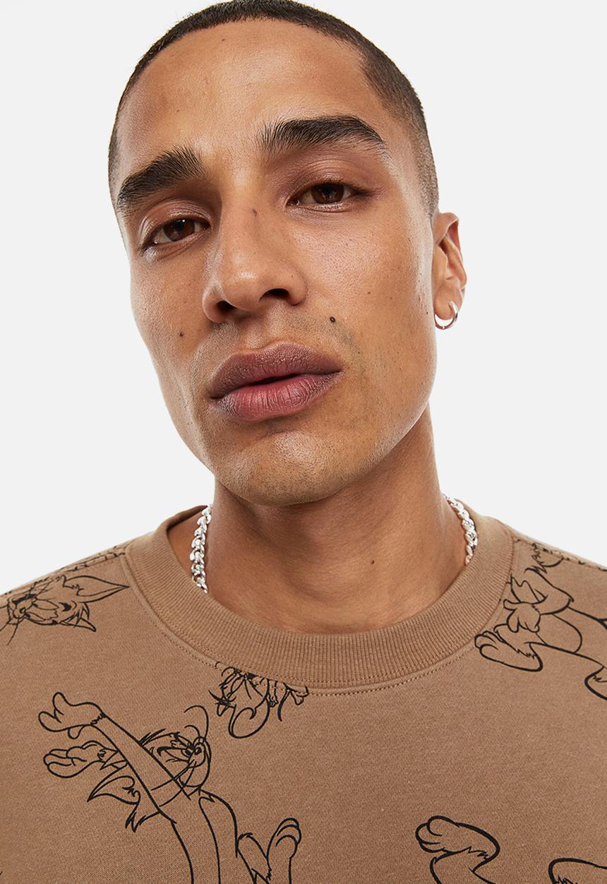 H&M - Relaxed fit sweatshirt - beige/tom and jerry
