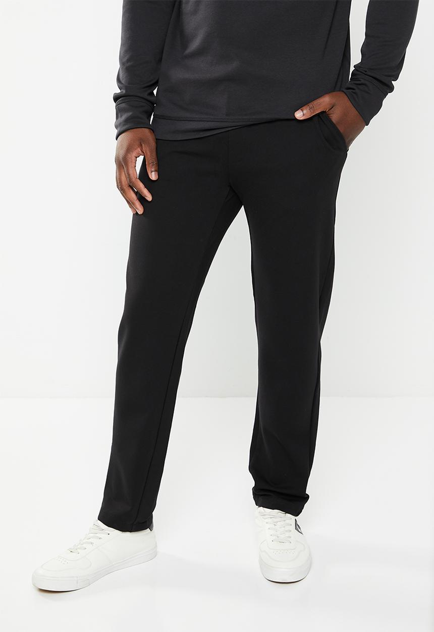 POLO - Mens knitted drawcord jogger - black 