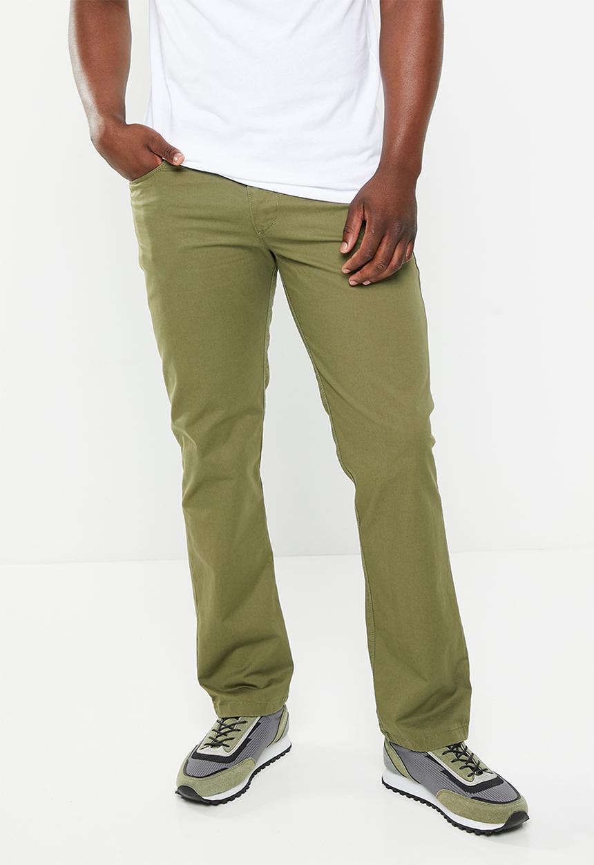 POLO - Mens overdyed twill 5 pocket trouser - fatigue 