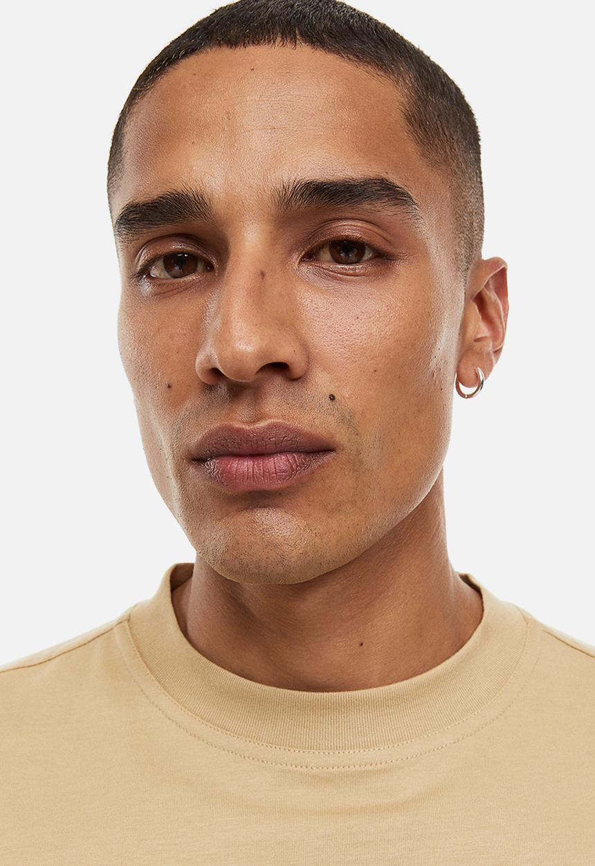 H&M - Oversized fit cotton t-shirt - beige