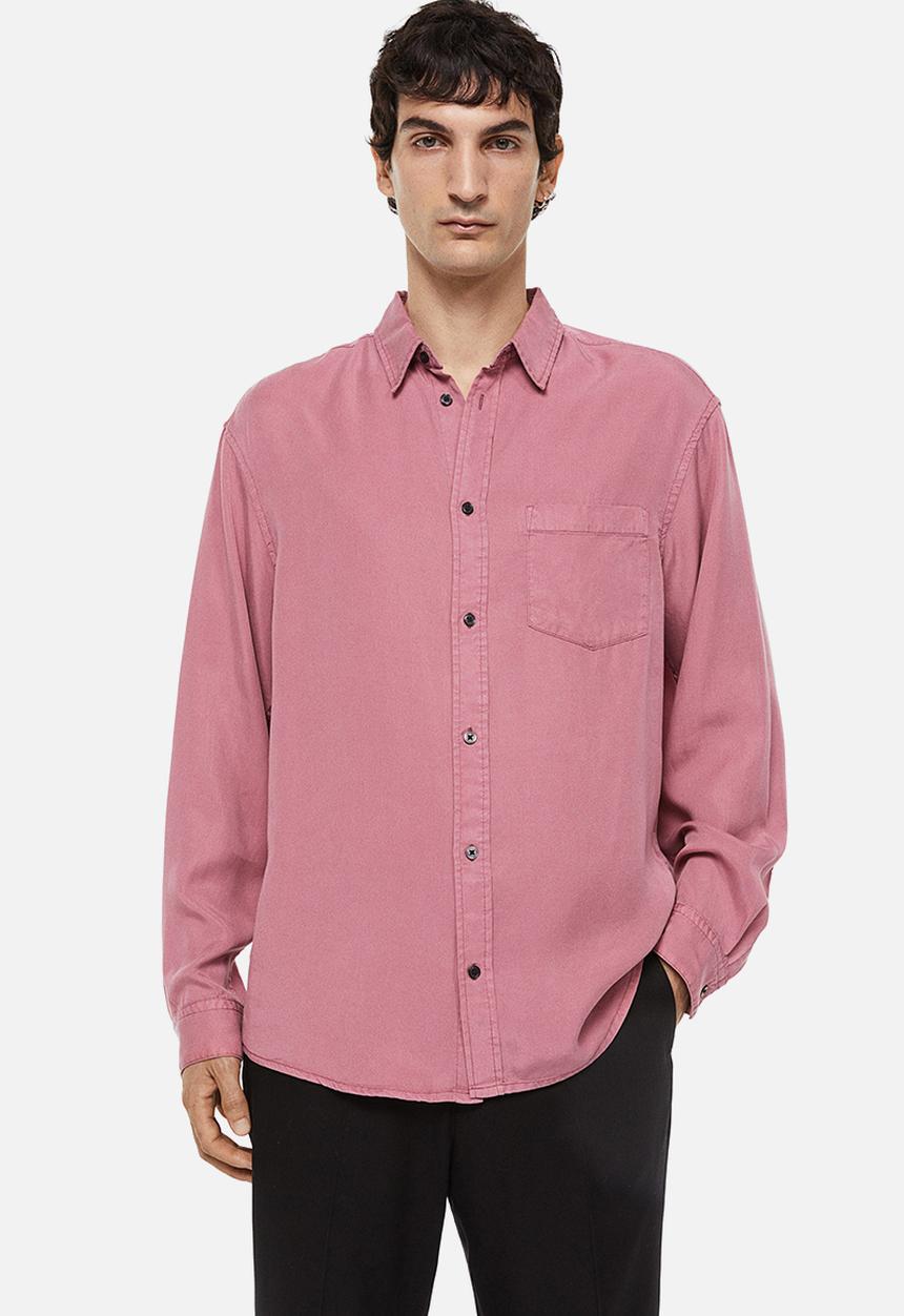 H&M - Relaxed fit lyocell shirt - pink