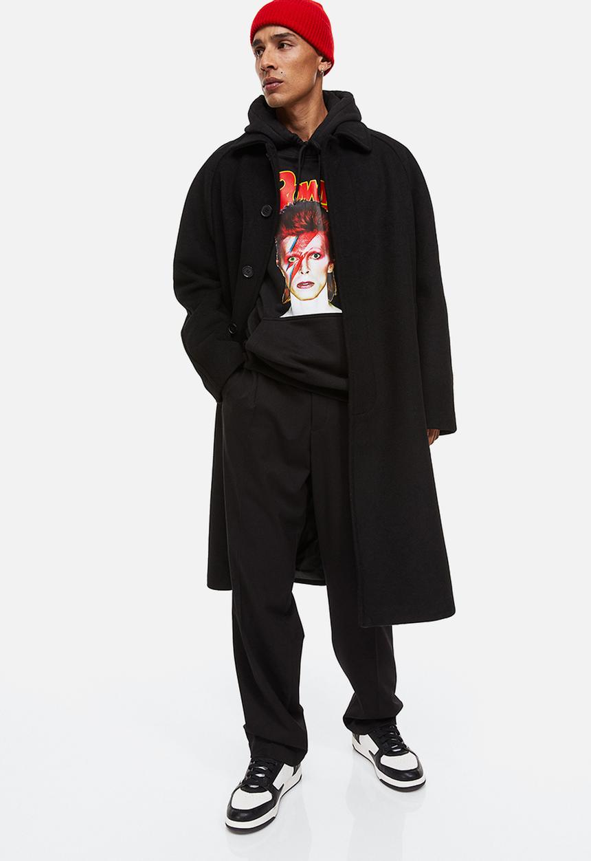 H&M - Printed hoodie - black/david bowie
