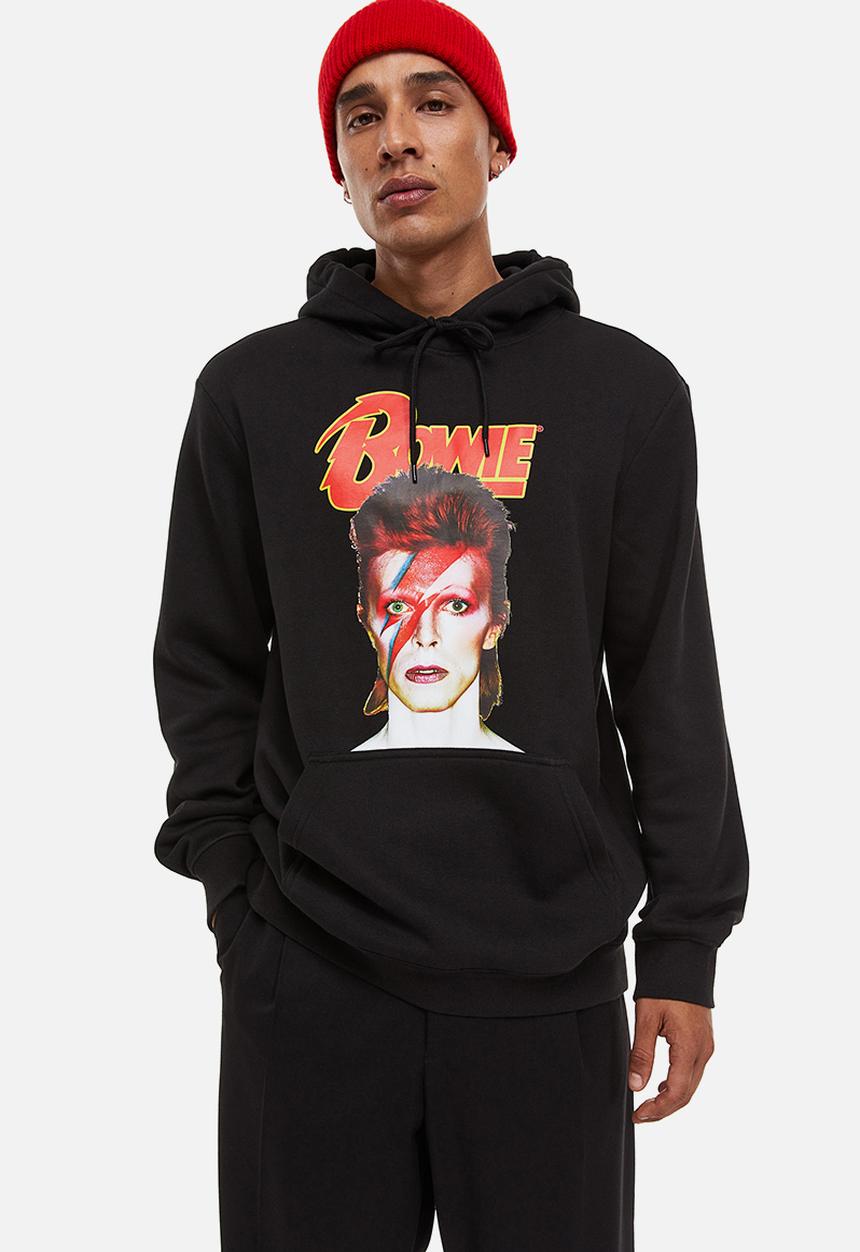 H&M - Printed hoodie - black/david bowie