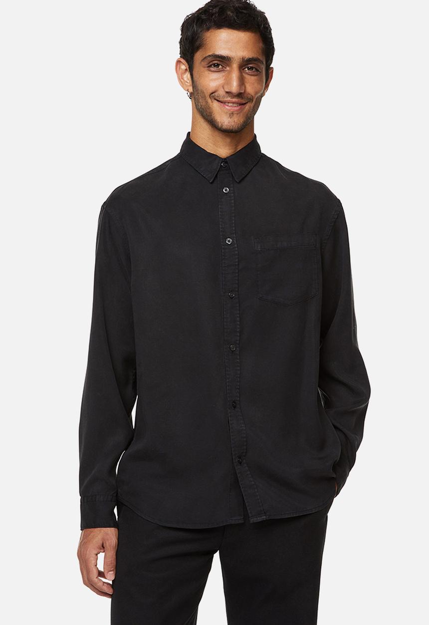 H&M - Relaxed fit lyocell shirt - black