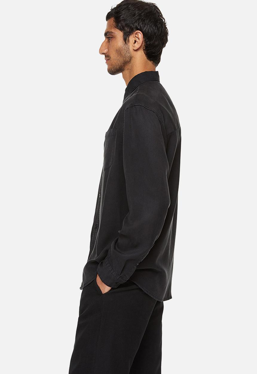 H&M - Relaxed fit lyocell shirt - black