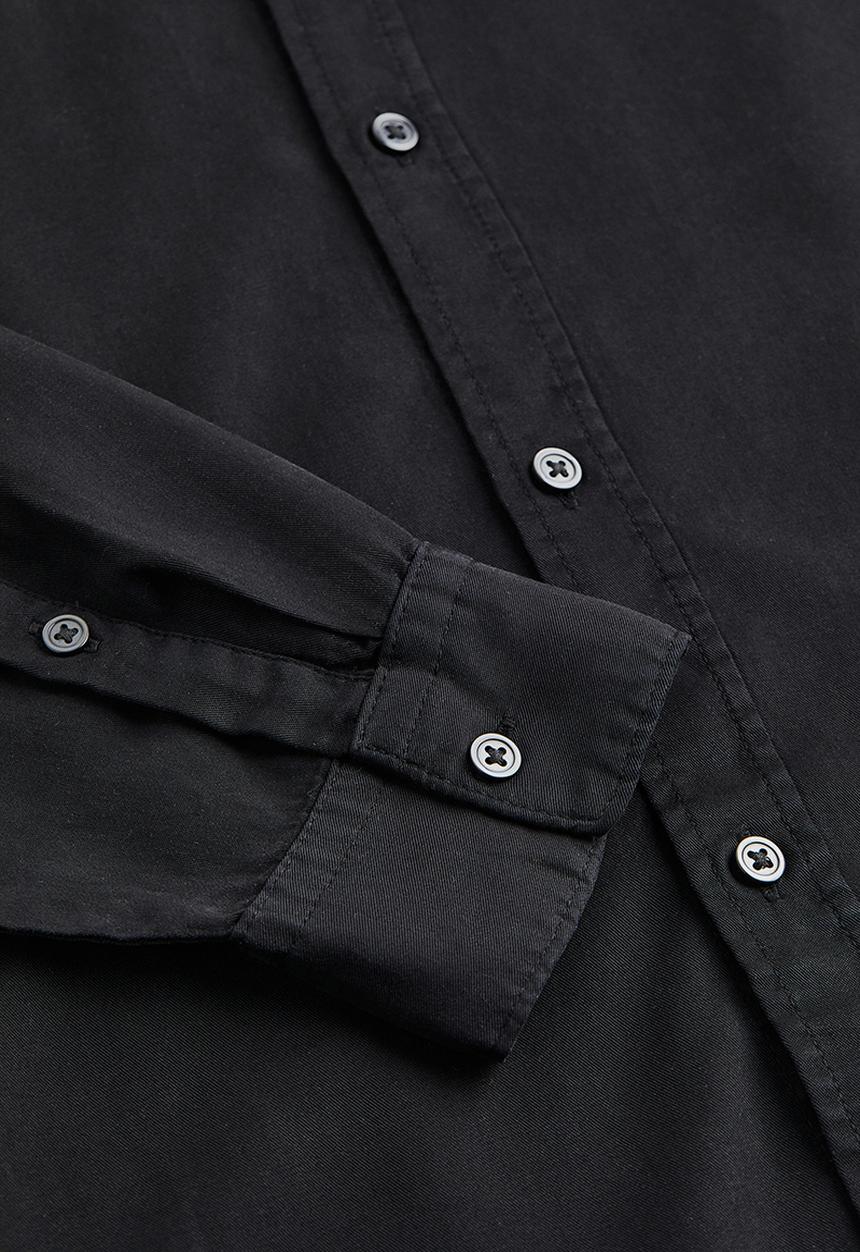 H&M - Relaxed fit lyocell shirt - black