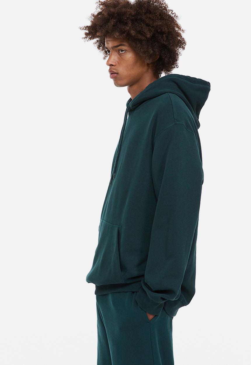 H&M - Relaxed fit hoodie - forest green