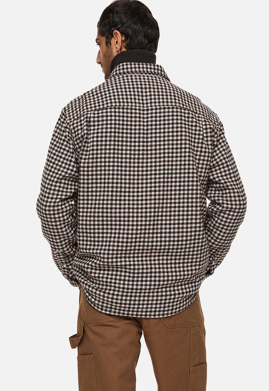 H&M - Cotton twill shirt - red/black checked