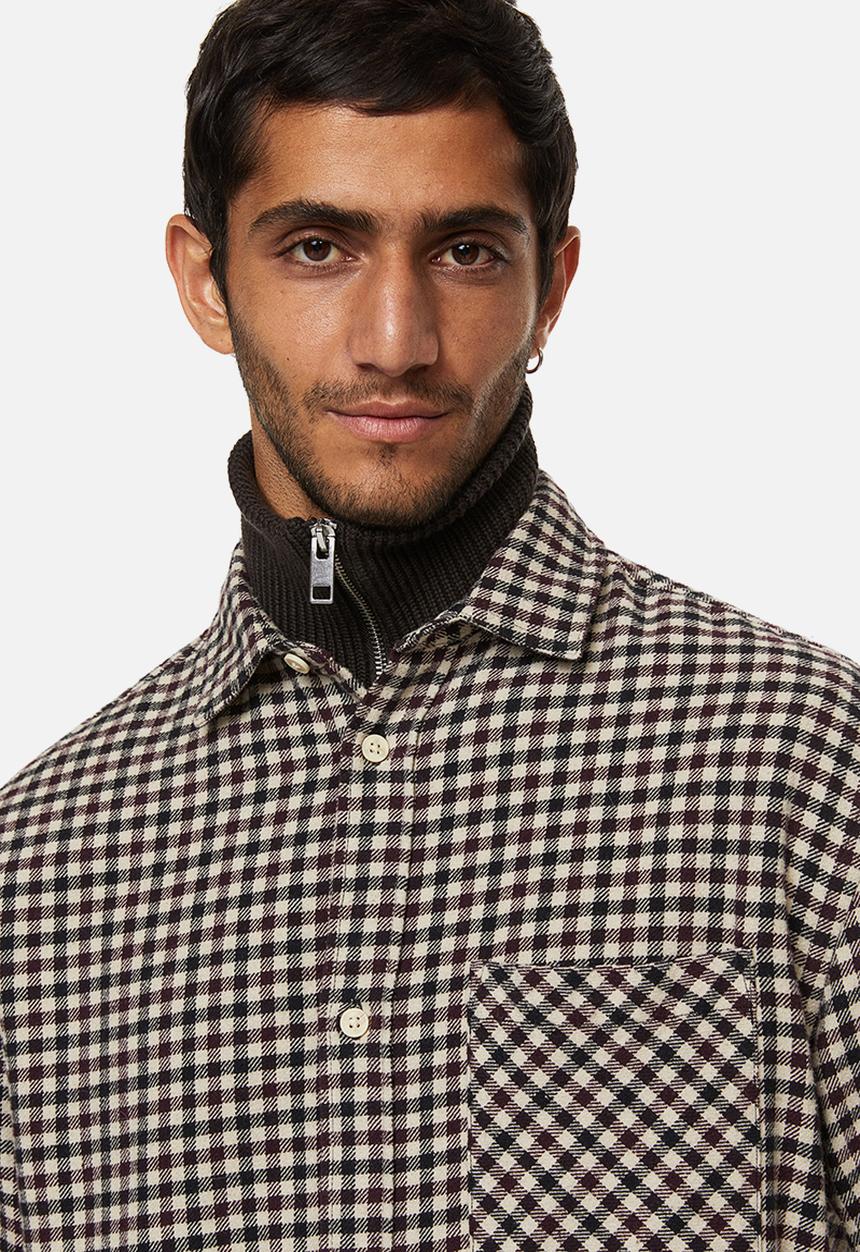H&M - Cotton twill shirt - red/black checked