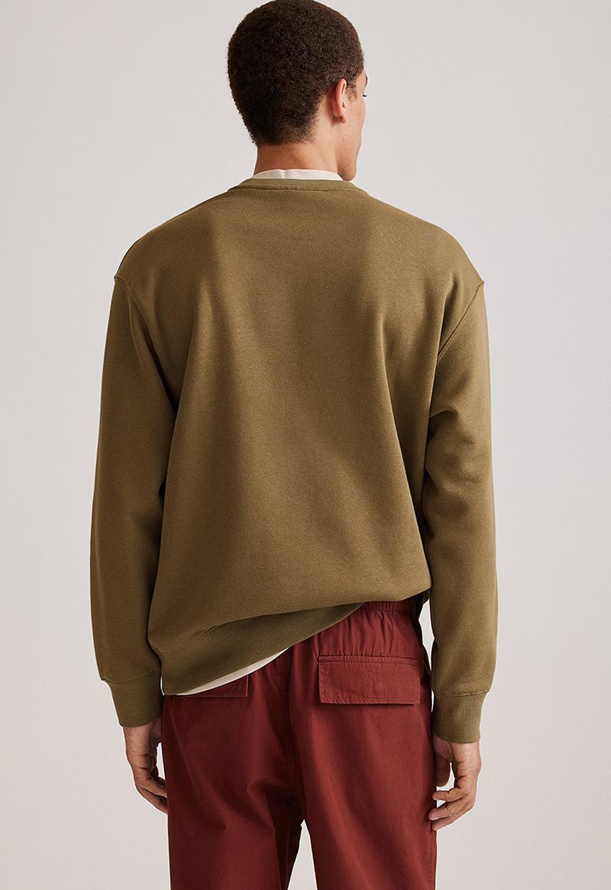 H&M - Relaxed fit printed sweatshirt - khaki green/pause