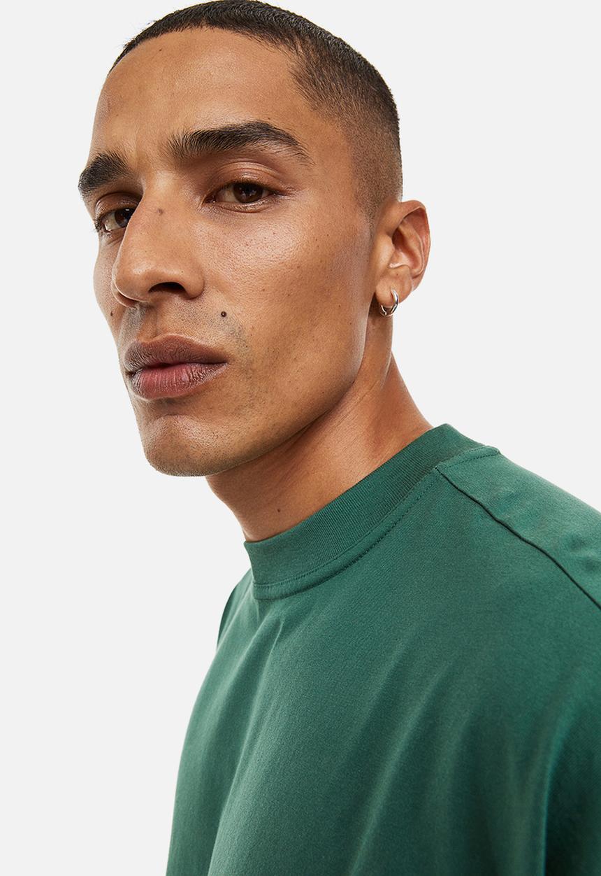 H&M - Oversized fit cotton t-shirt - dark green