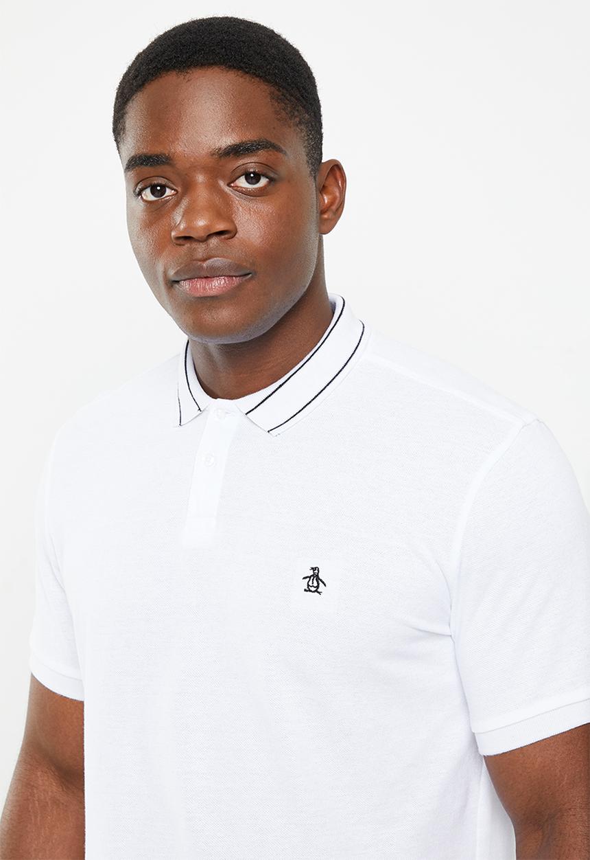 Original Penguin - Logo collar short sleeve polo - bright white