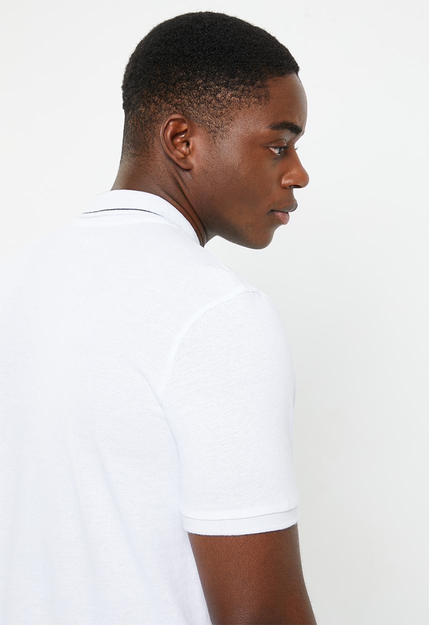 Original Penguin - Logo collar short sleeve polo - bright white