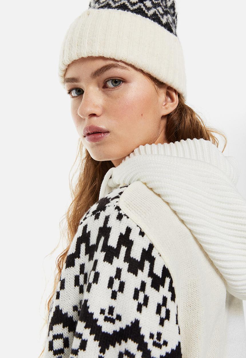 H&M - Jacquard-knit jumper - white/snoopy