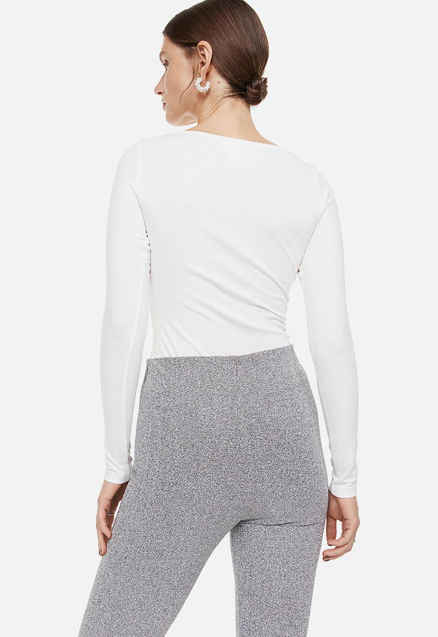 H&M - Long-sleeved bodysuit - white