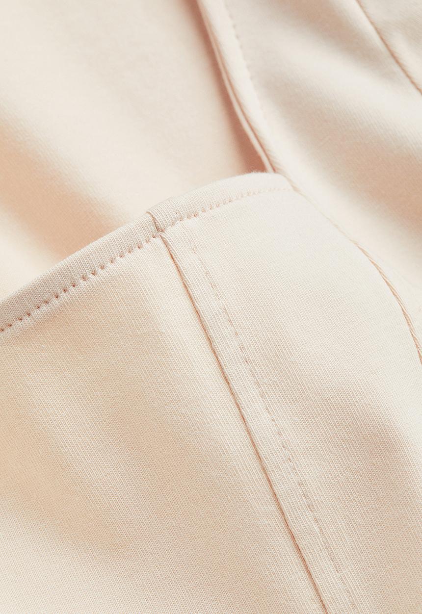 H&M - Long-sleeved body - light beige