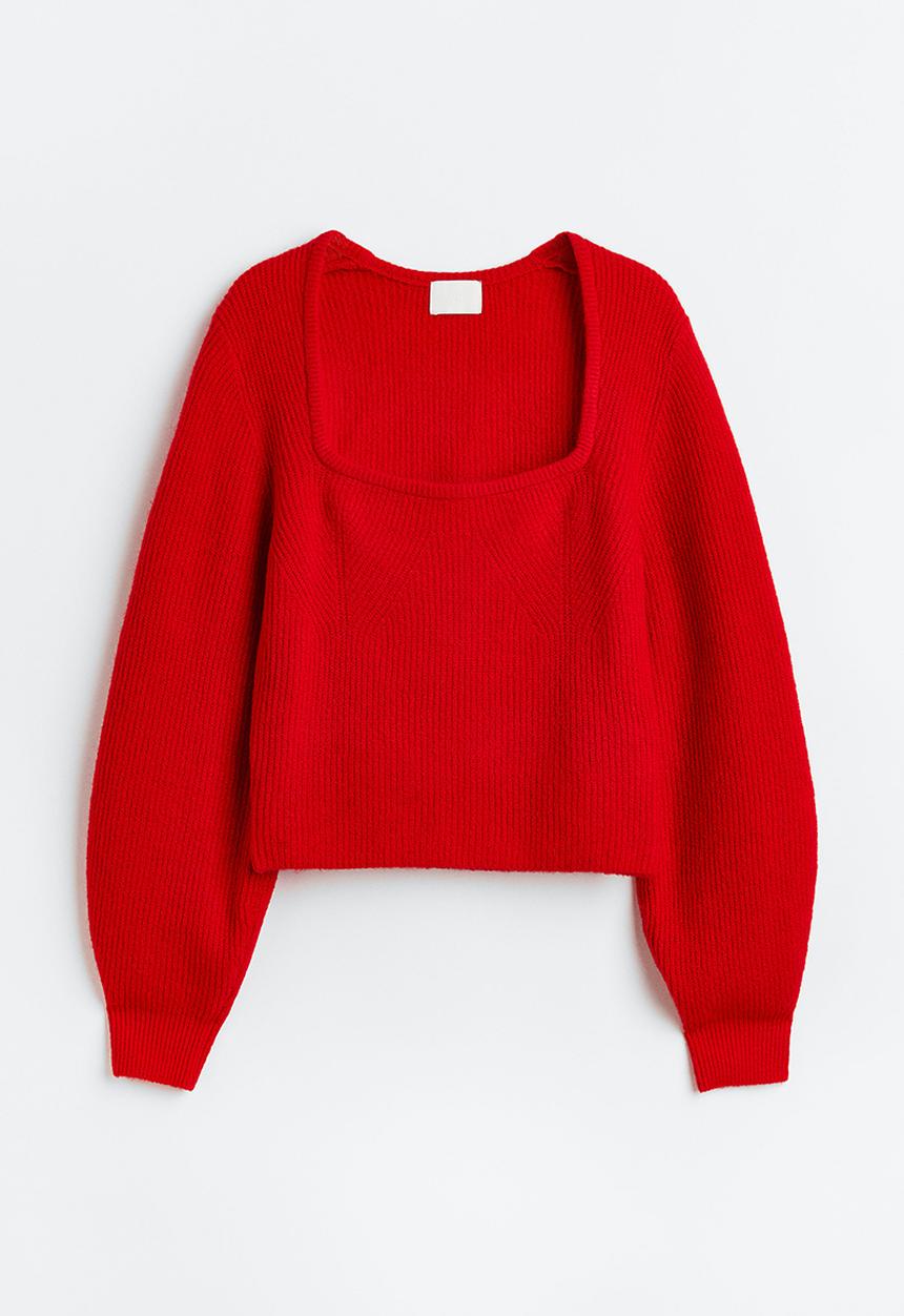 H&M - Rib-knit jumper - red
