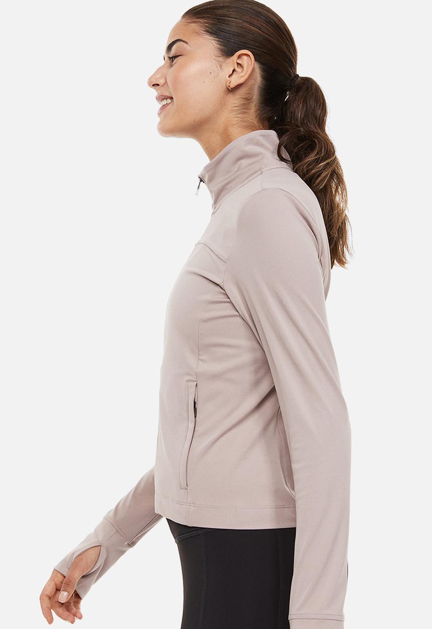 H&M - Softmove™ sports jacket - light greige