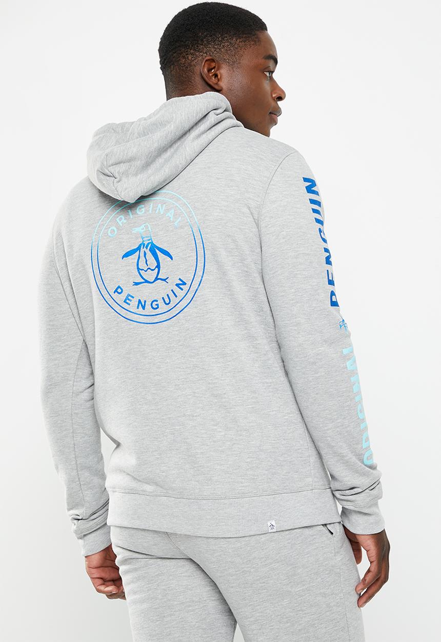 Original Penguin - Penguin logo fleece pullover - heather grey
