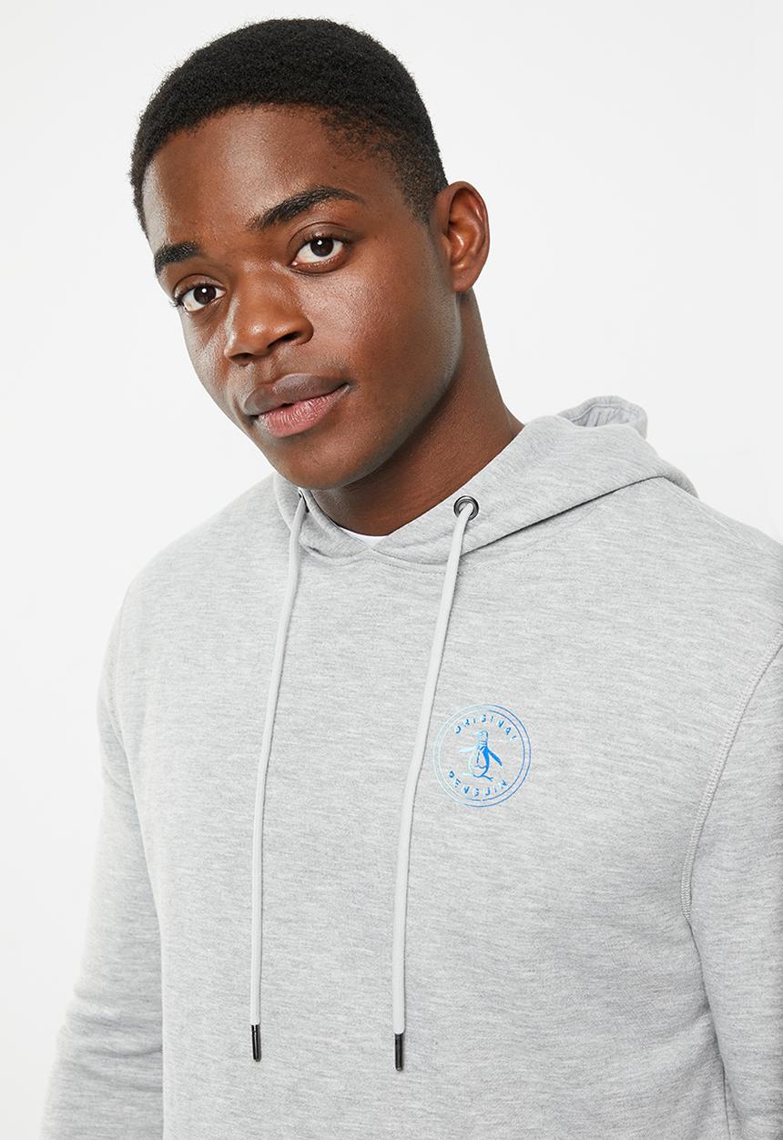 Original Penguin - Penguin logo fleece pullover - heather grey