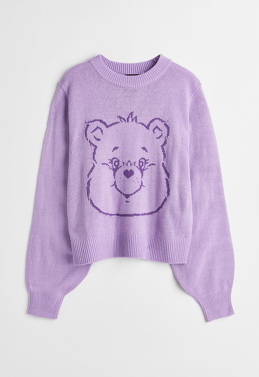 H&M - Jacquard-knit jumper - light purple/care bears