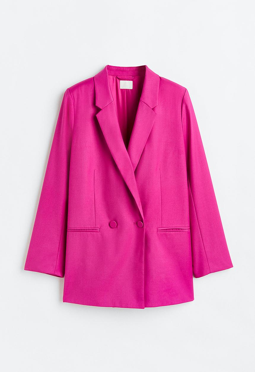 H&M - Double-breasted jacket - cerise
