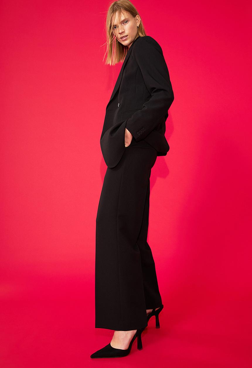 H&M - Straight trousers - black