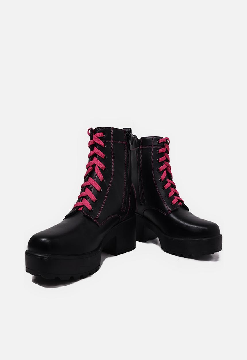 Koi Footwear - Kitana lace boot - black & purple