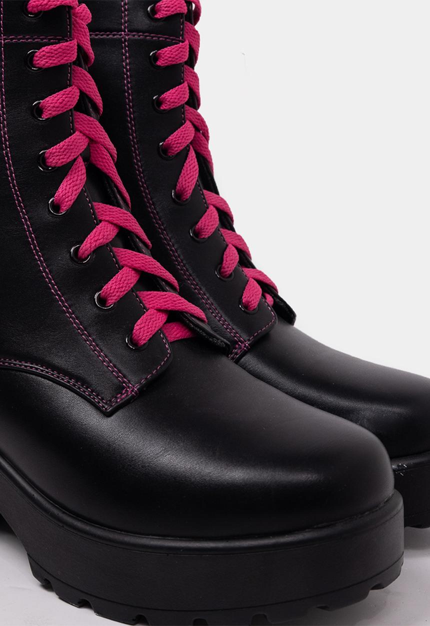 Koi Footwear - Kitana lace boot - black & purple