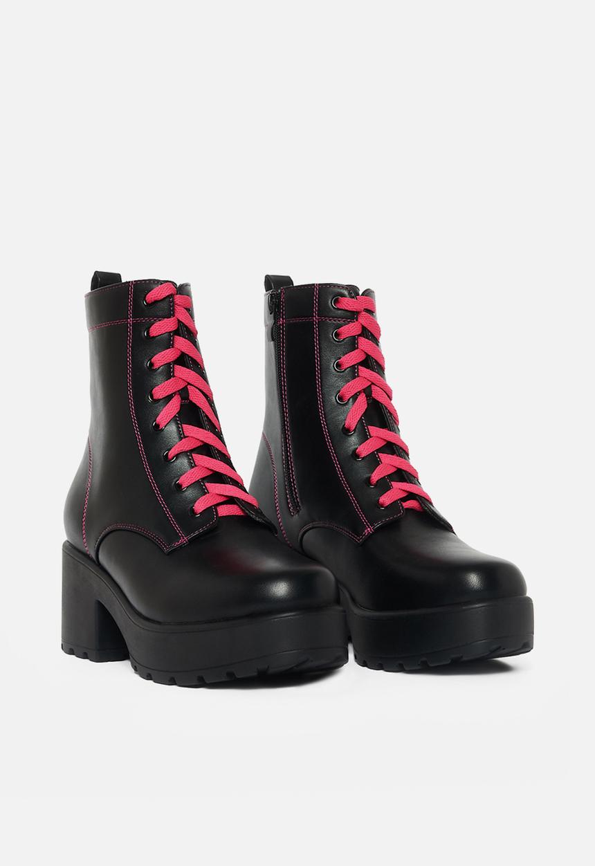 Koi Footwear - Kitana lace boot - black & purple