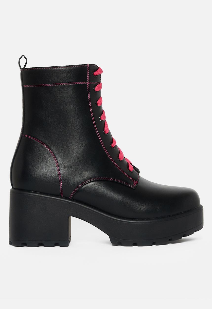 Koi Footwear - Kitana lace boot - black & purple
