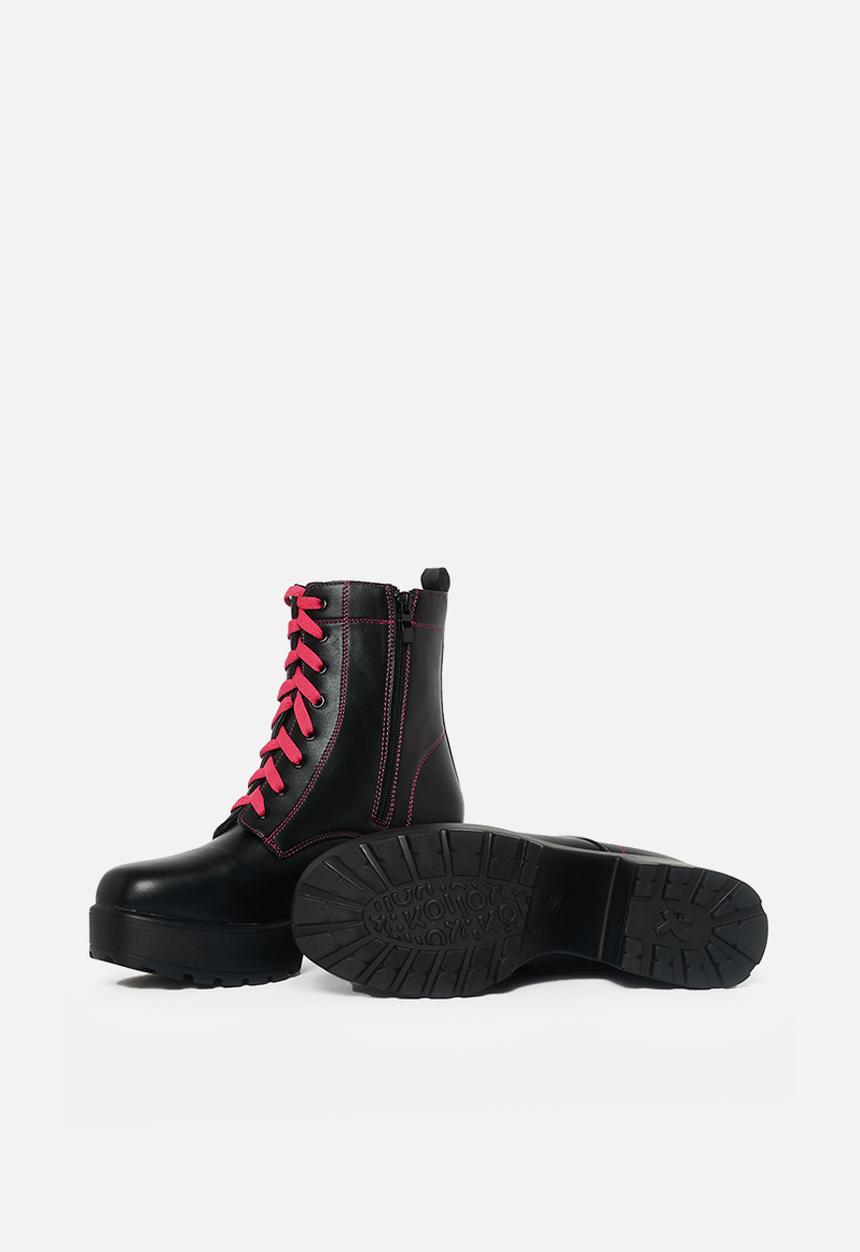 Koi Footwear - Kitana lace boot - black & purple