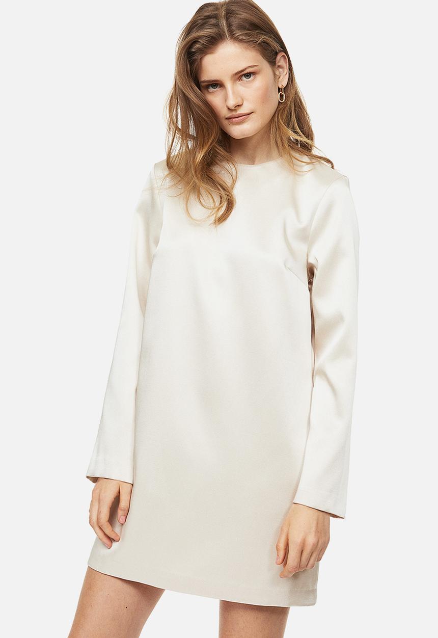 H&M - Long-sleeved dress - cream
