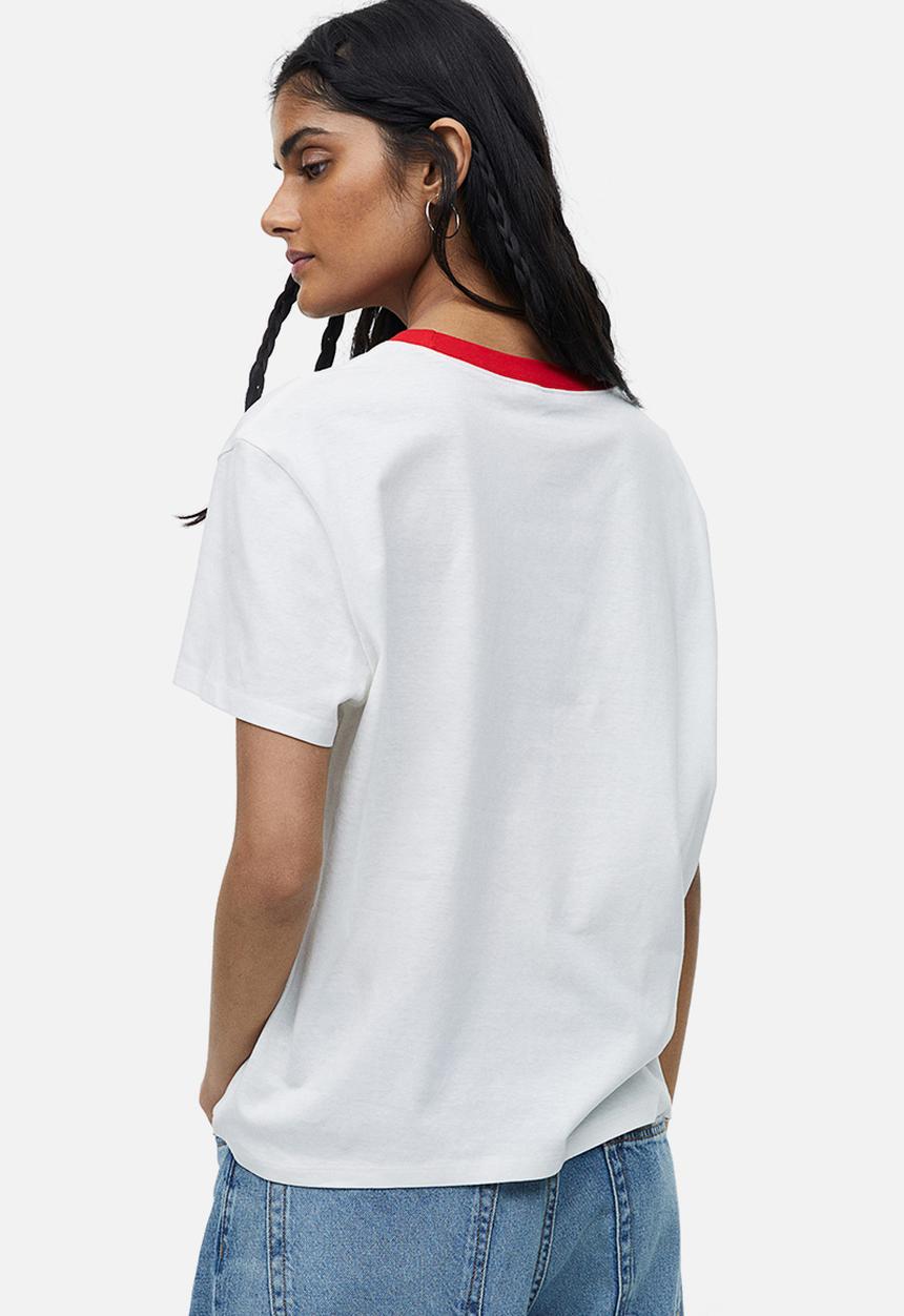 H&M - T-shirt - white/we play to win