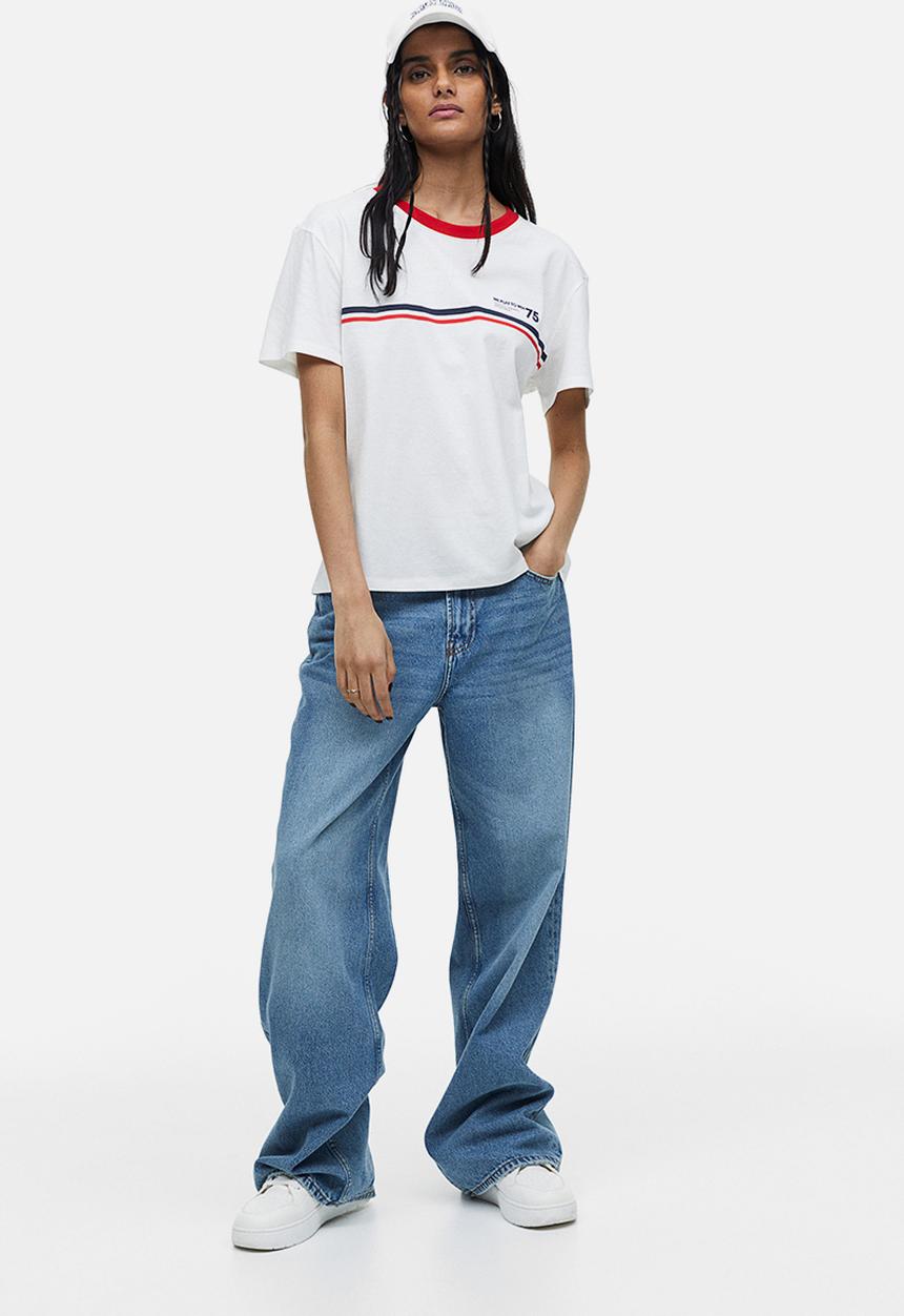 H&M - T-shirt - white/we play to win