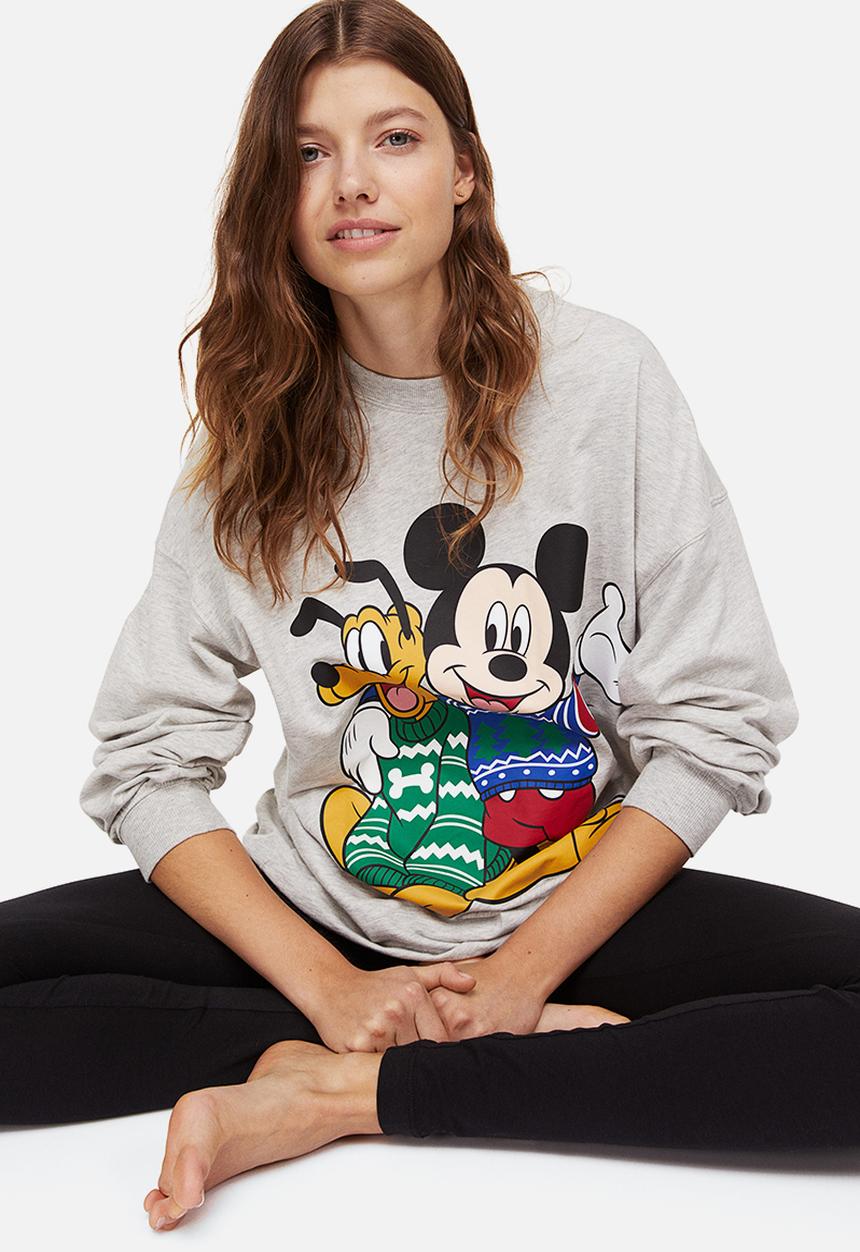 H&M - Printed pyjamas - grey/mickey mouse