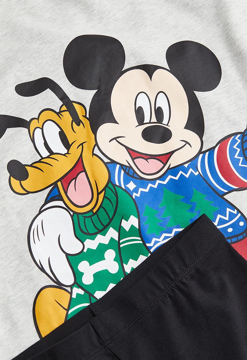 H&M - Printed pyjamas - grey/mickey mouse