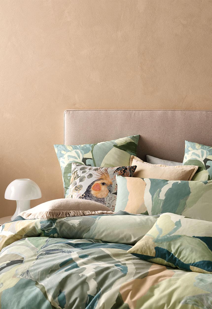 Linen House - Foresta duvet cover set - green herb