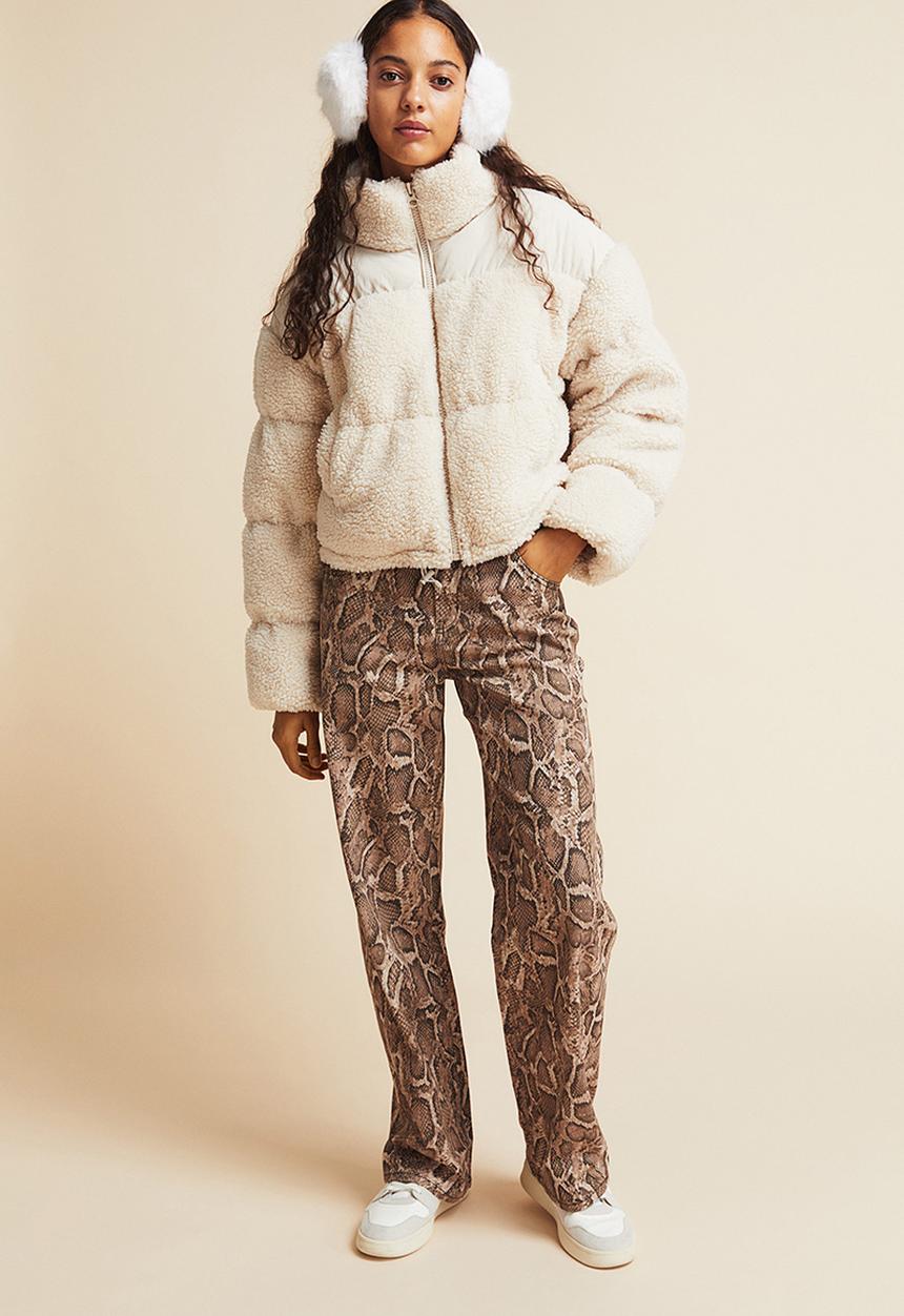 H&M - Teddy padded jacket - light beige