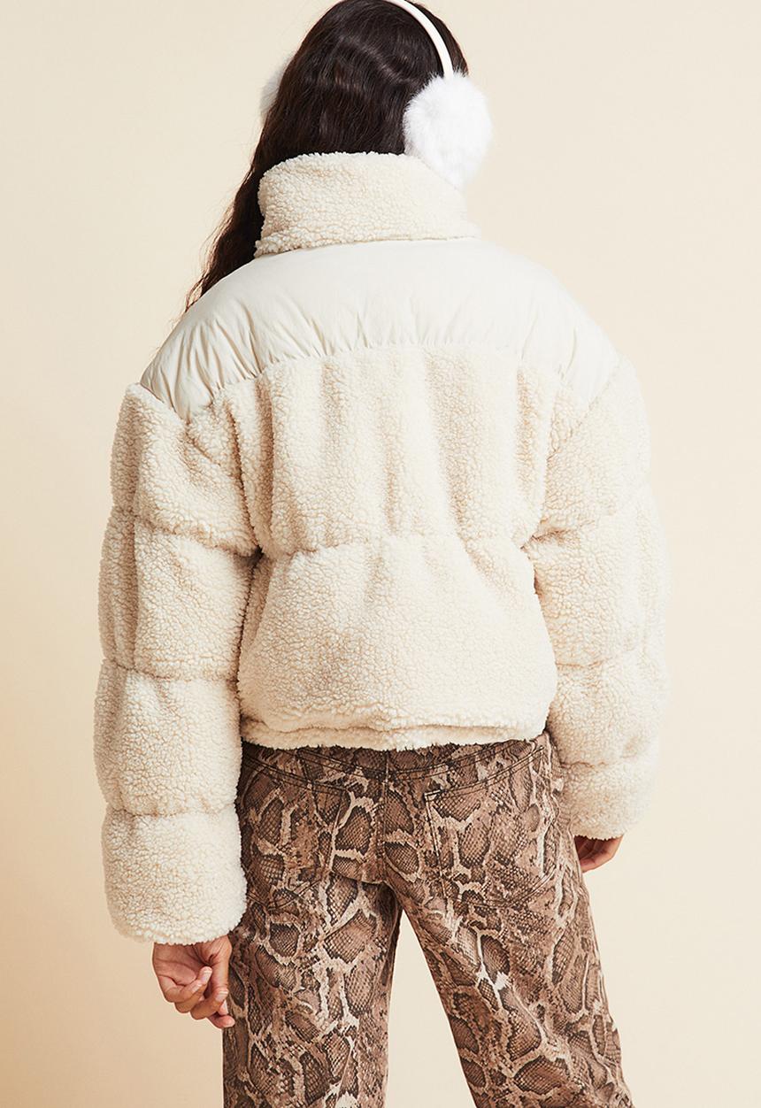 H&M - Teddy padded jacket - light beige