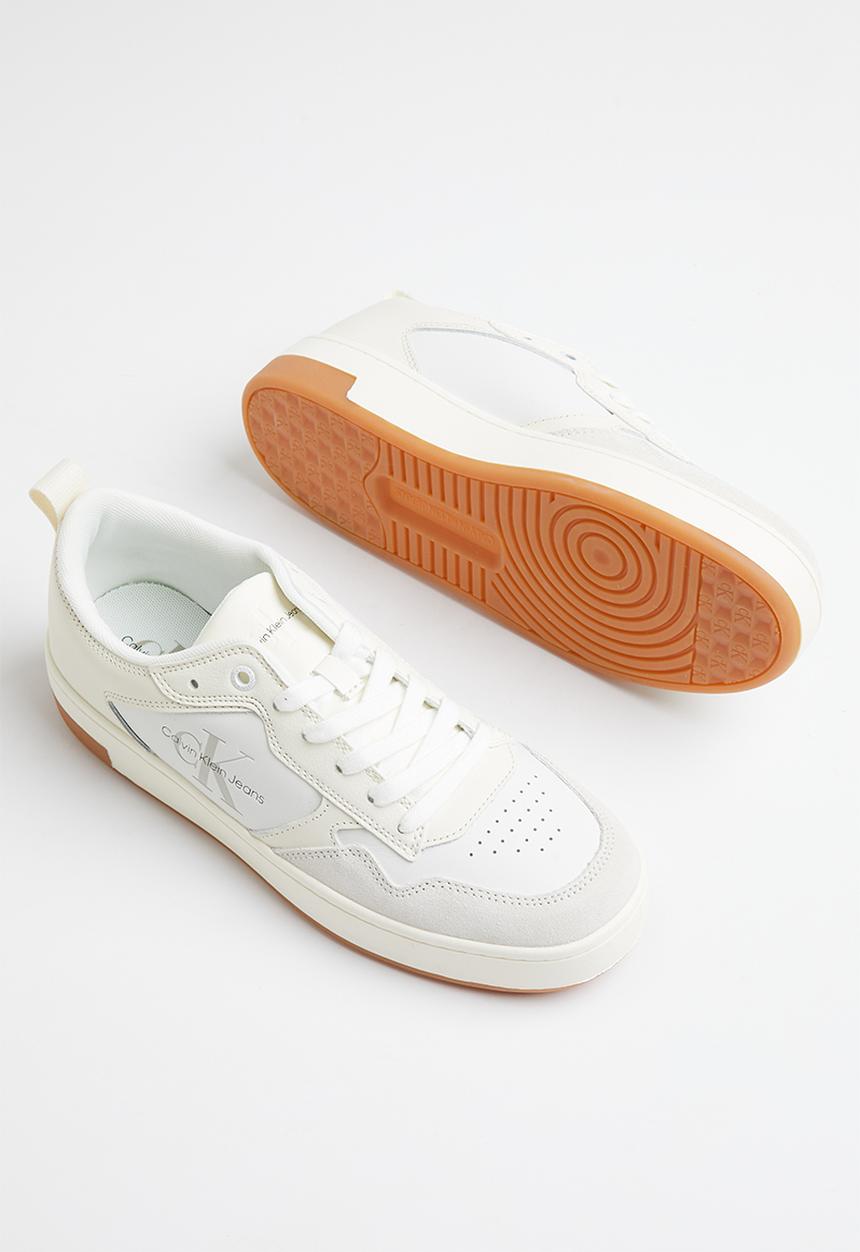 Calvin Klein - Basket cupsole low lth  mono w - ivory & bright white