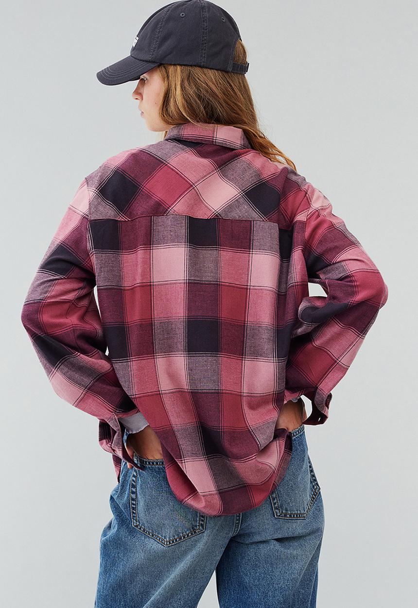 H&M - Checked shirt - pink/checked