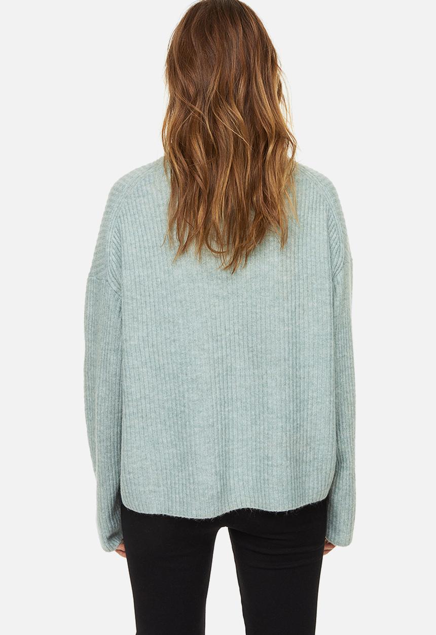 H&M - Oversized polo-neck jumper - light green