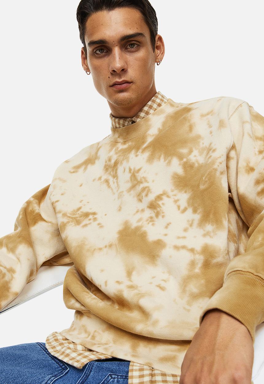 H&M - Oversized fit cotton sweatshirt - beige