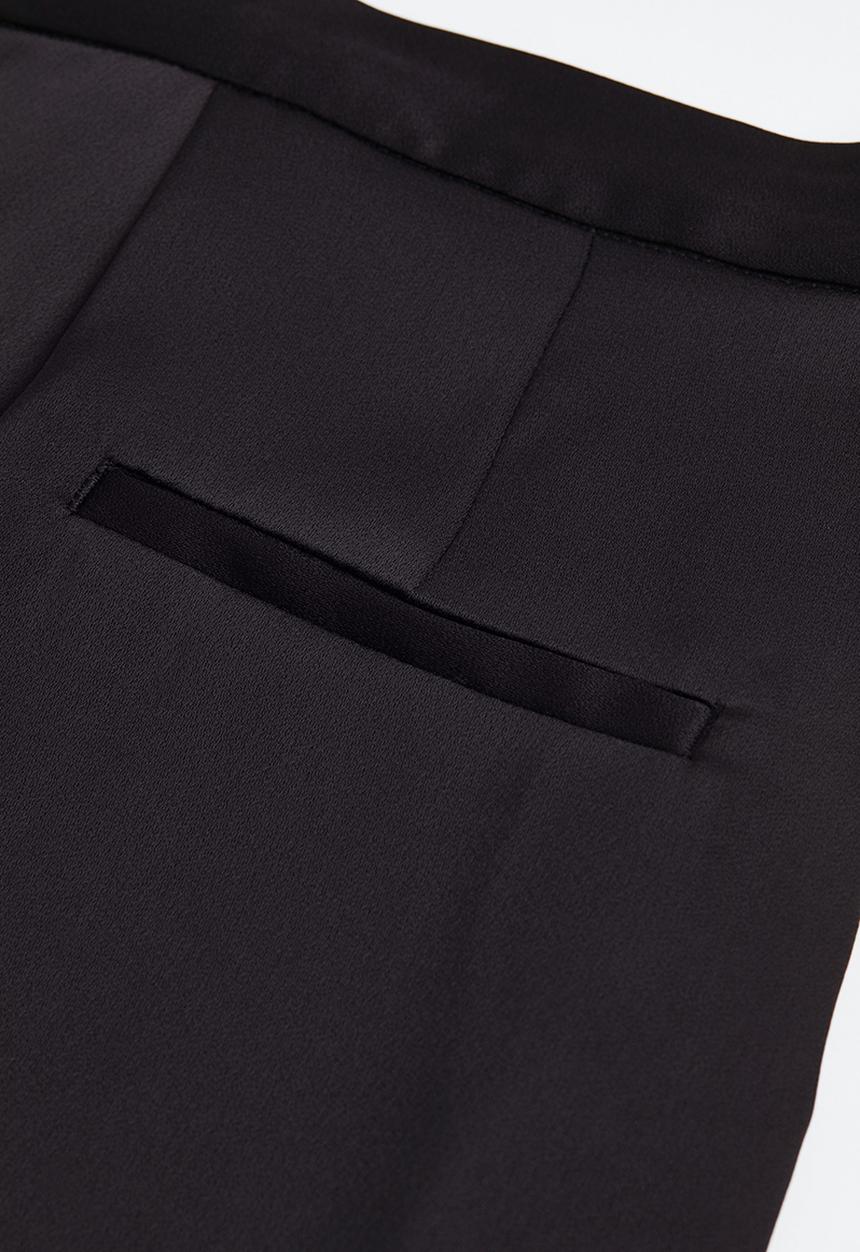 H&M - Satin trousers - black
