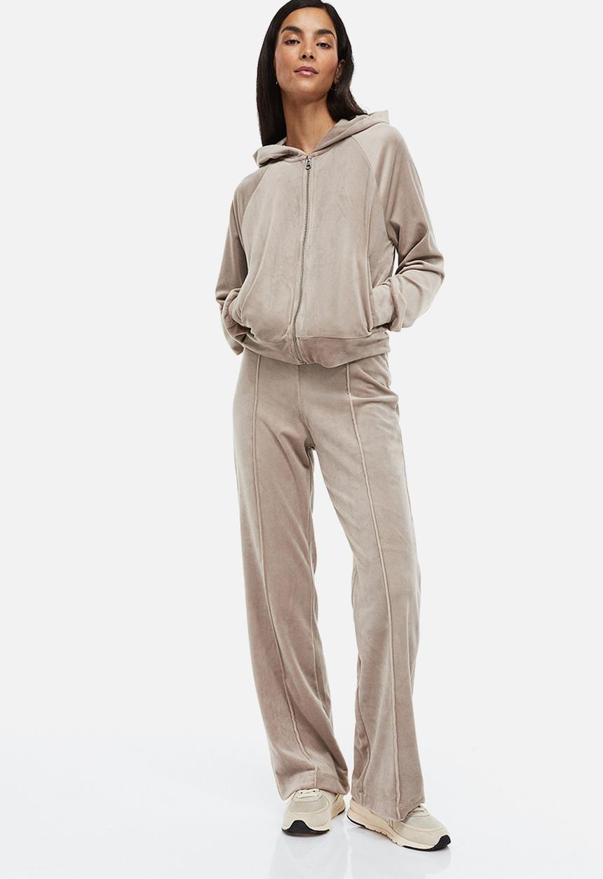 H&M - Velour trousers - greige